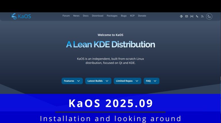 Installing KaOS 2025.09 🐧 looking around