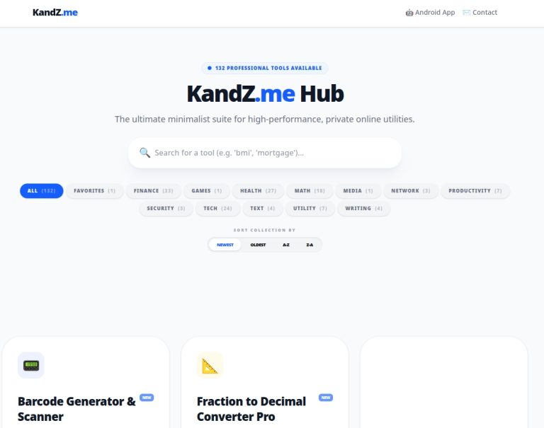 KandZ Tools ❤️ 120+ Free tools