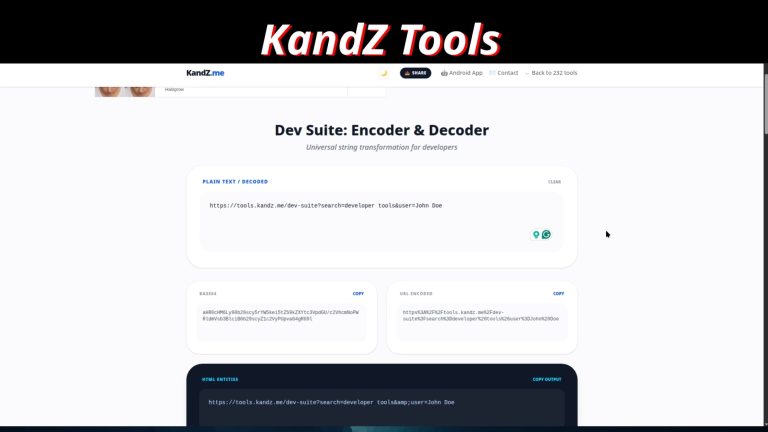 Encode, Decode URL, Base64 and HTML Instantly ❤️