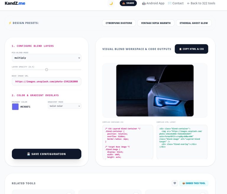 CSS Overlays & Blend Modes Studio