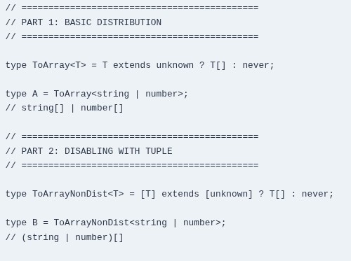 TypeScript 44 🔷 Distributive Conditional Types