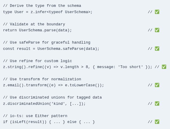 TypeScript 54 🔷 Type-Safe Validation with Zod and io-ts