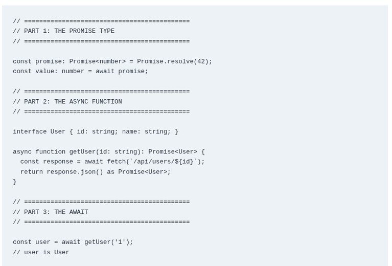 TypeScript 63 🔷 Promises and Async/Await Typing