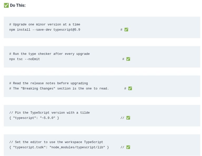 TypeScript 97 🔷 Migrating Between TypeScript Versions