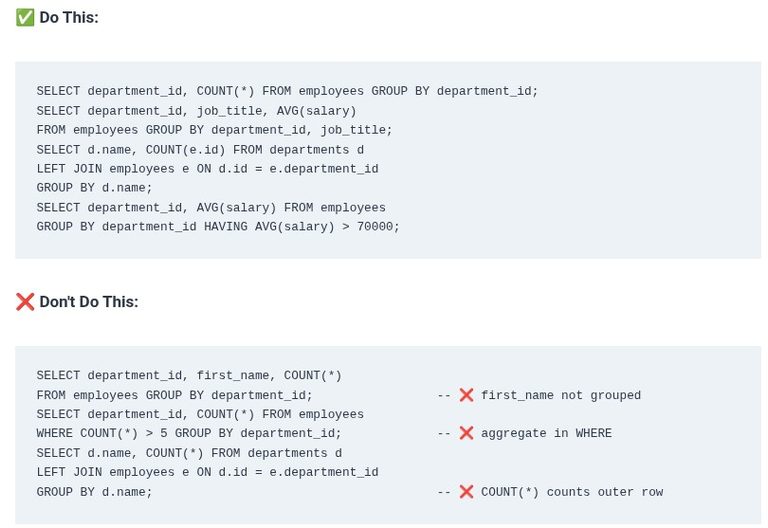 SQL 30 🛢️ Grouping Data with GROUP BY