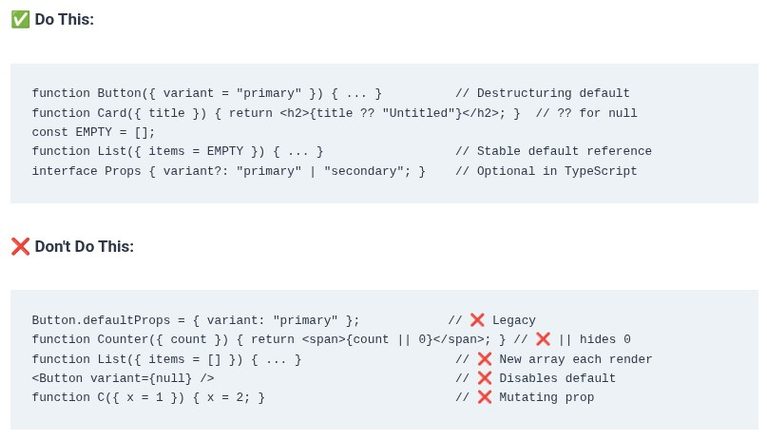 React 10 ⚛️ Setting Default Props Values