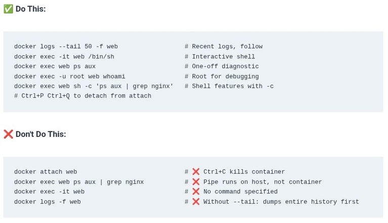 Docker 8 🐳 Container Exec, Logs, and Interactive Shells: docker exec, docker logs, docker attach