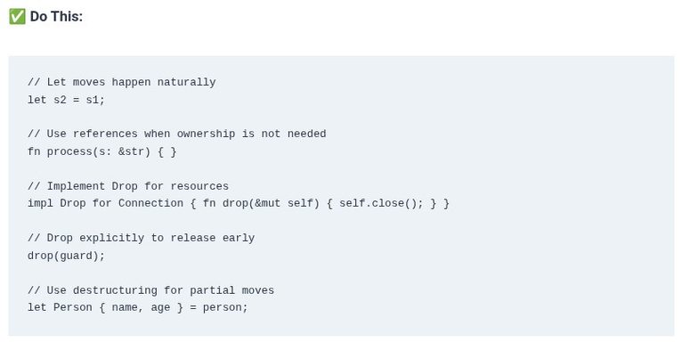 Rust 13 🦀 Move Semantics and Variable Scope Drop Behavior