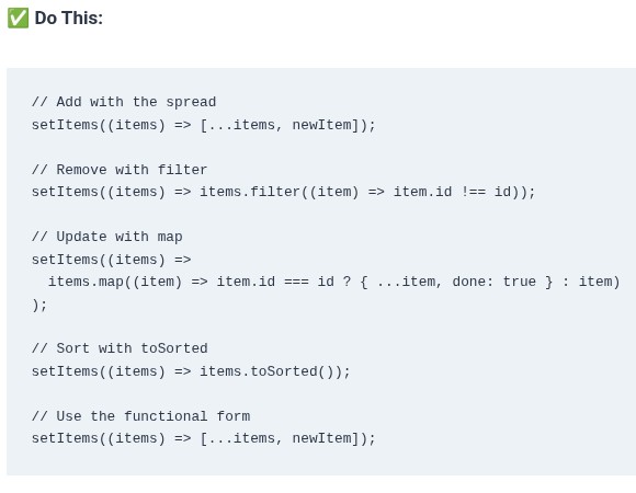 React 19 ⚛️ Updating Arrays in State