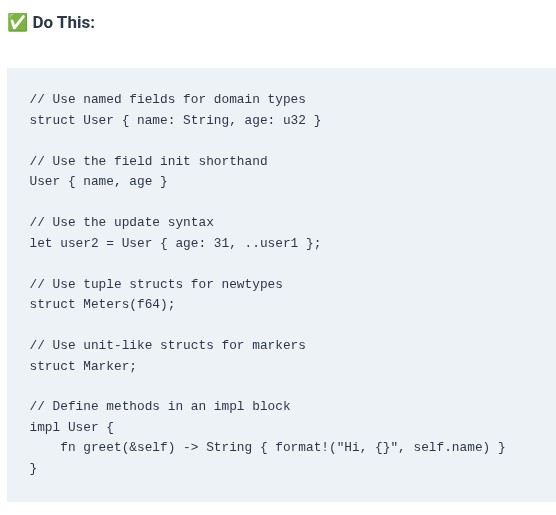 Rust 19 🦀 Structs Definition and Instantiation