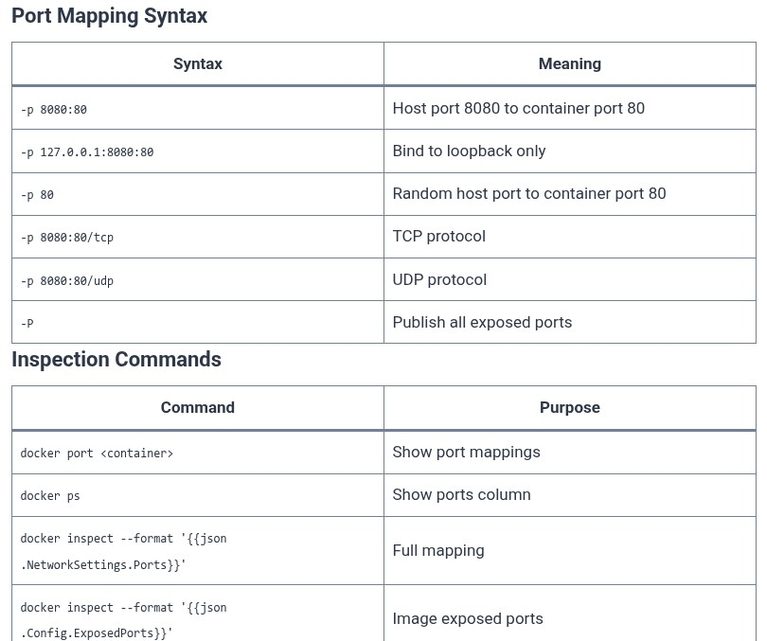 Docker 18 🐳 Exposing Ports and Network Metadata: EXPOSE vs Host Port Mapping (-p)