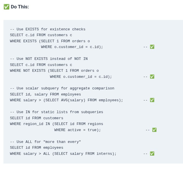 SQL 43 🛢️ Subqueries in WHERE Clauses