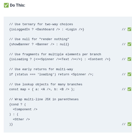 React 21 ⚛️ Conditional Rendering with Ternary Operators