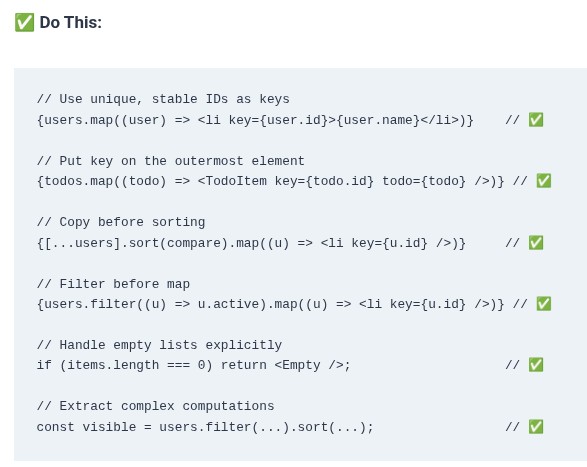 React 23 ⚛️ Rendering Lists with Array Map