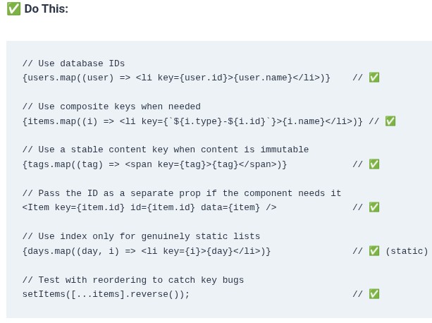 React 24 ⚛️ The Importance of Keys in Lists