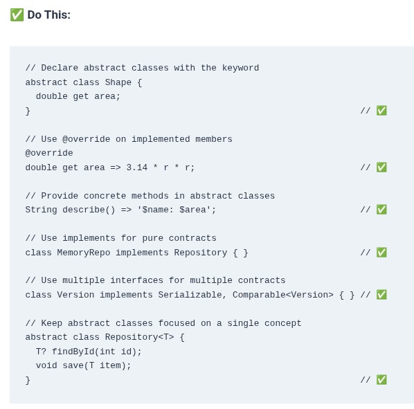 Dart 24 🎯 Abstract Classes, Abstract Methods, and Interface Contracts