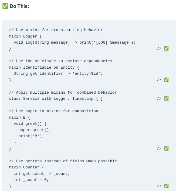 Dart 26 🎯 Mixins (mixin, with, on) and Multiple Code Reuse Architecture