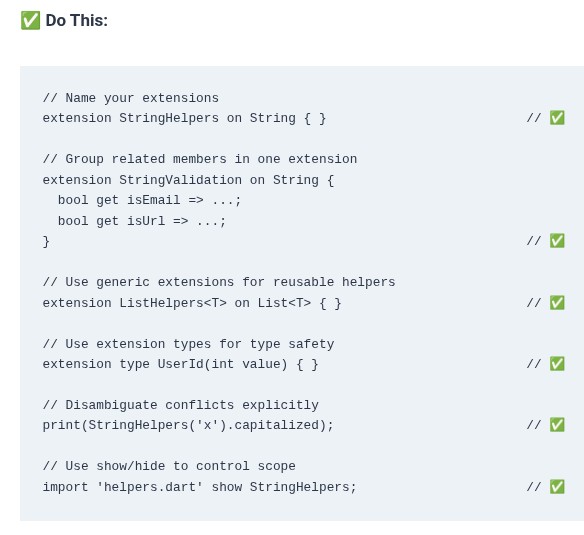 Dart 29 🎯 Extension Methods (extension on) and Static Extensions