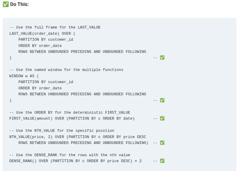 SQL 59 🛢️ Boundary Functions: FIRST_VALUE, LAST_VALUE, NTH_VALUE