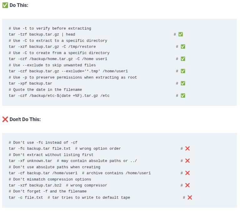 LFCS 19 🐧 Archives with tar