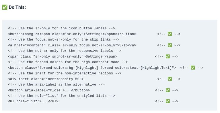 Tailwind CSS 50 🎨 Accessibility Utilities (sr-only, not-sr-only, forced-colors:, inert)