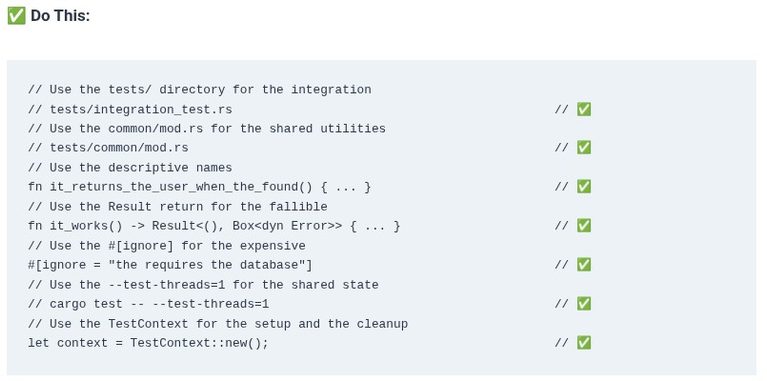 Rust 47 🦀 Integration Testing in the tests Directory