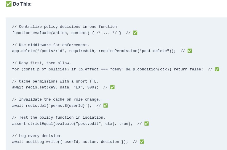 Node.js 54 🟢 Role-Based (RBAC) and Attribute-Based (ABAC) Access Control