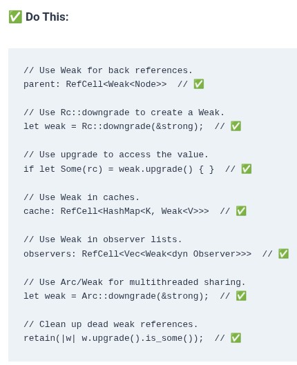 Rust 59 🦀 Preventing Memory Leaks and Reference Cycles (Weak)