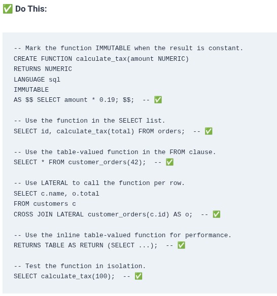 SQL 82 🛢️ User-Defined Functions (Scalar and Table-Valued)