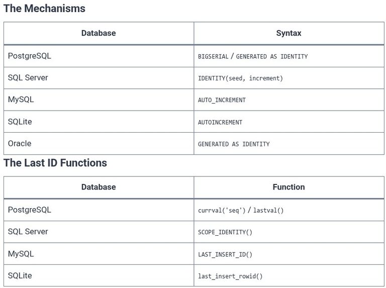 SQL 89 🛢️ Sequences and Auto-Increment Mechanisms