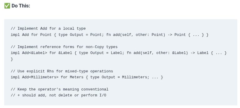 Rust 71 🦀 Operator Overloading via std::ops Traits